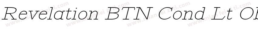 Revelation BTN Cond Lt Oblique字体转换